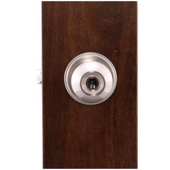 BK2040SS Ball Door Knob, Keyed Entry Function 1 Pack Satin Stainless SD 1217 - Picture 2 of 7